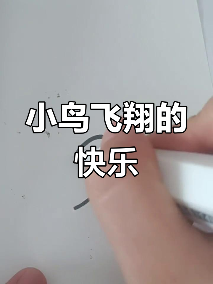 儿童简笔画:小鸟飞翔,幸福安宁