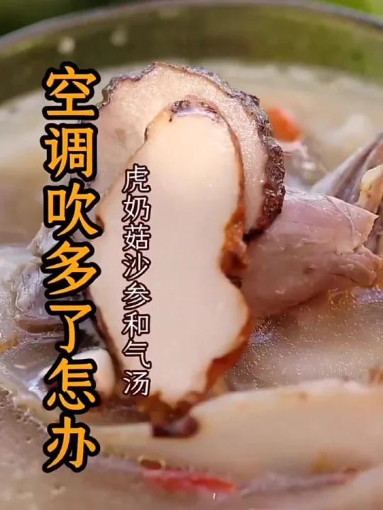 虎奶菌炖鸡汤 尤其是长期在空调房的多喝