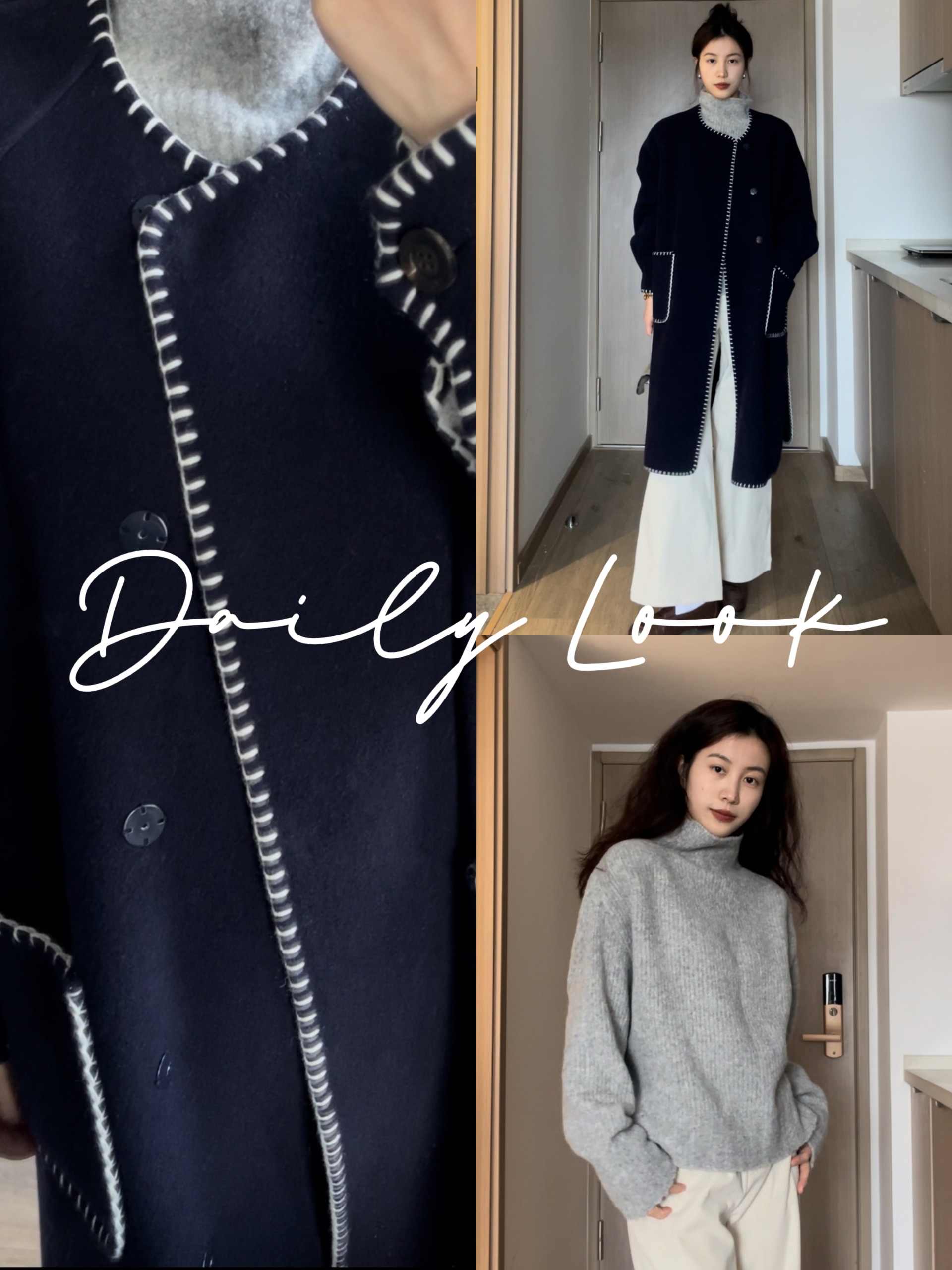 没想到藏青色这么显白