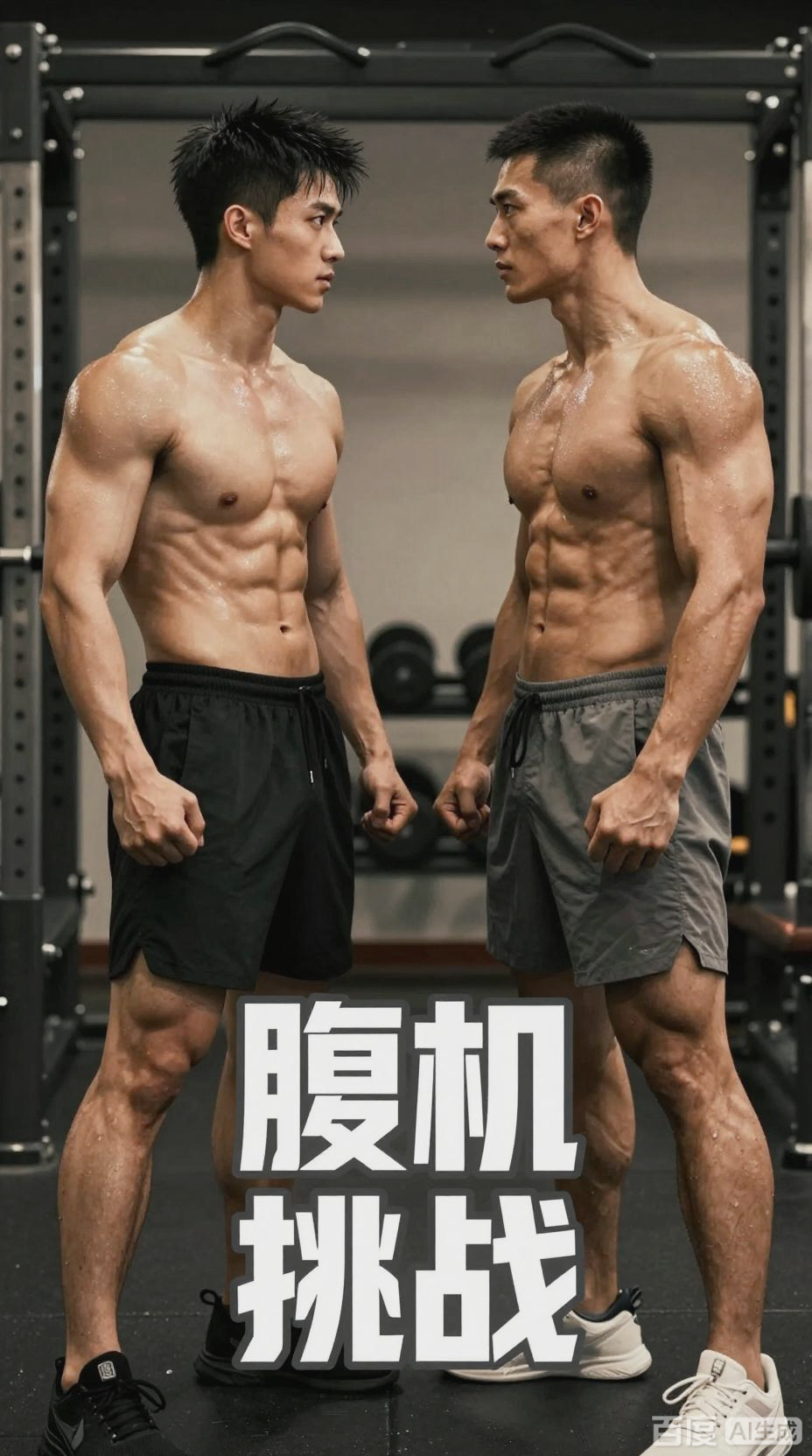 腹肌帅哥的抗打挑战