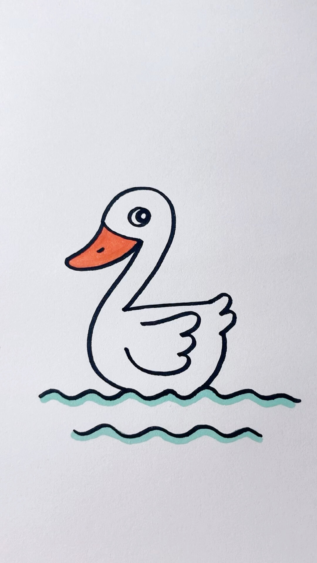 用数字2画一只小鸭子