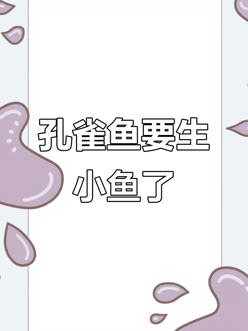 孔雀鱼即将下崽,焦躁不安的信号你注意到了吗?