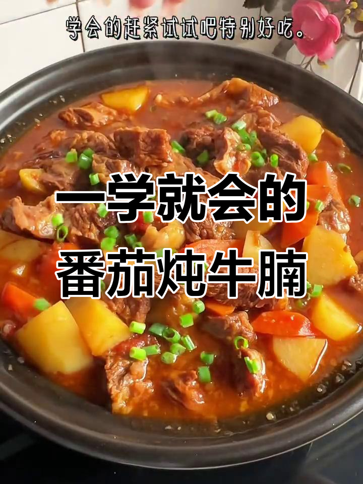 番茄炖牛腩,做法超简单,吃上一口就上瘾
