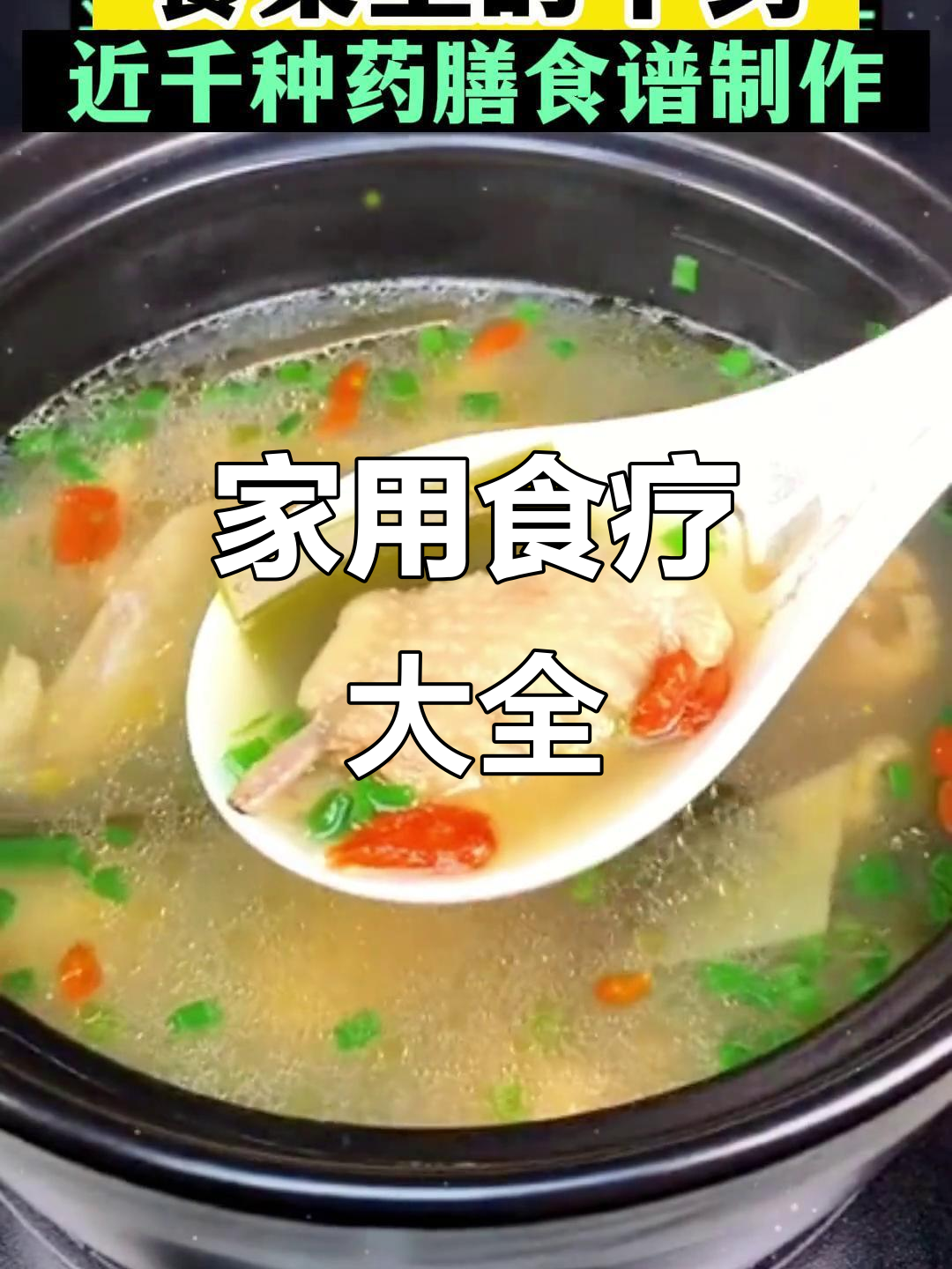 家庭必备食疗食谱,六百种药膳做法全收录
