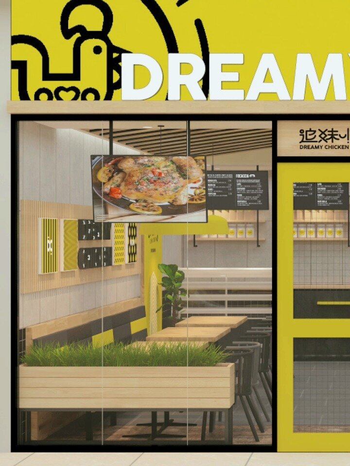 炸鸡店装修设计/时尚创意,趣味性十足