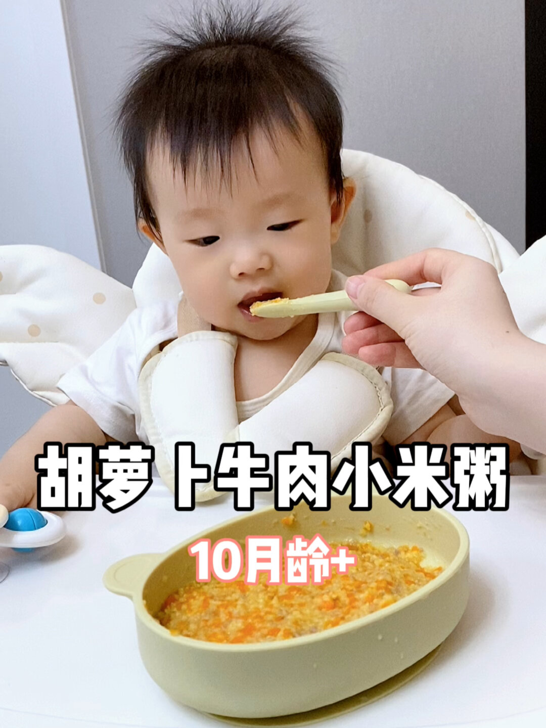 10月龄宝宝辅食:胡萝卜 牛肉小米粥