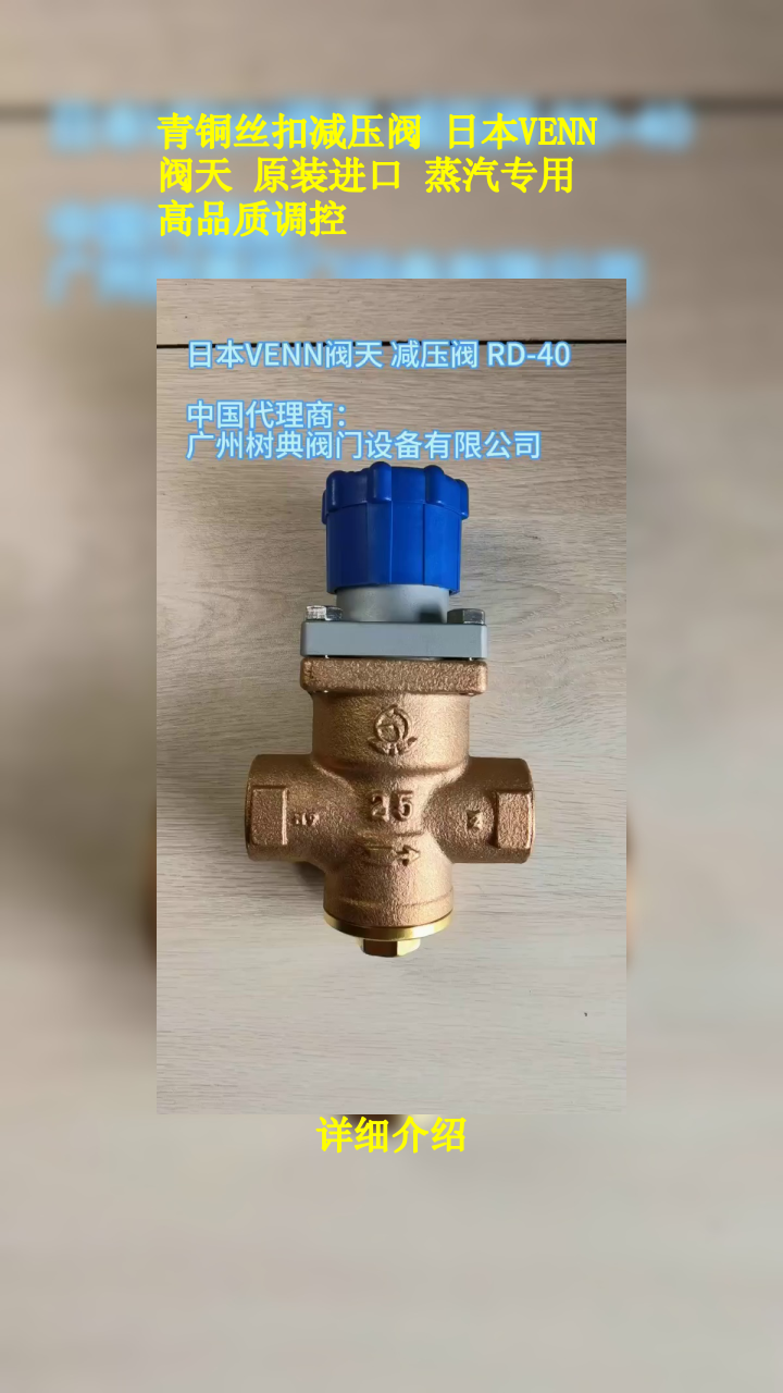 青铜丝扣减压阀 日本VENN阀天 原装进口 蒸汽专用 高品质调控