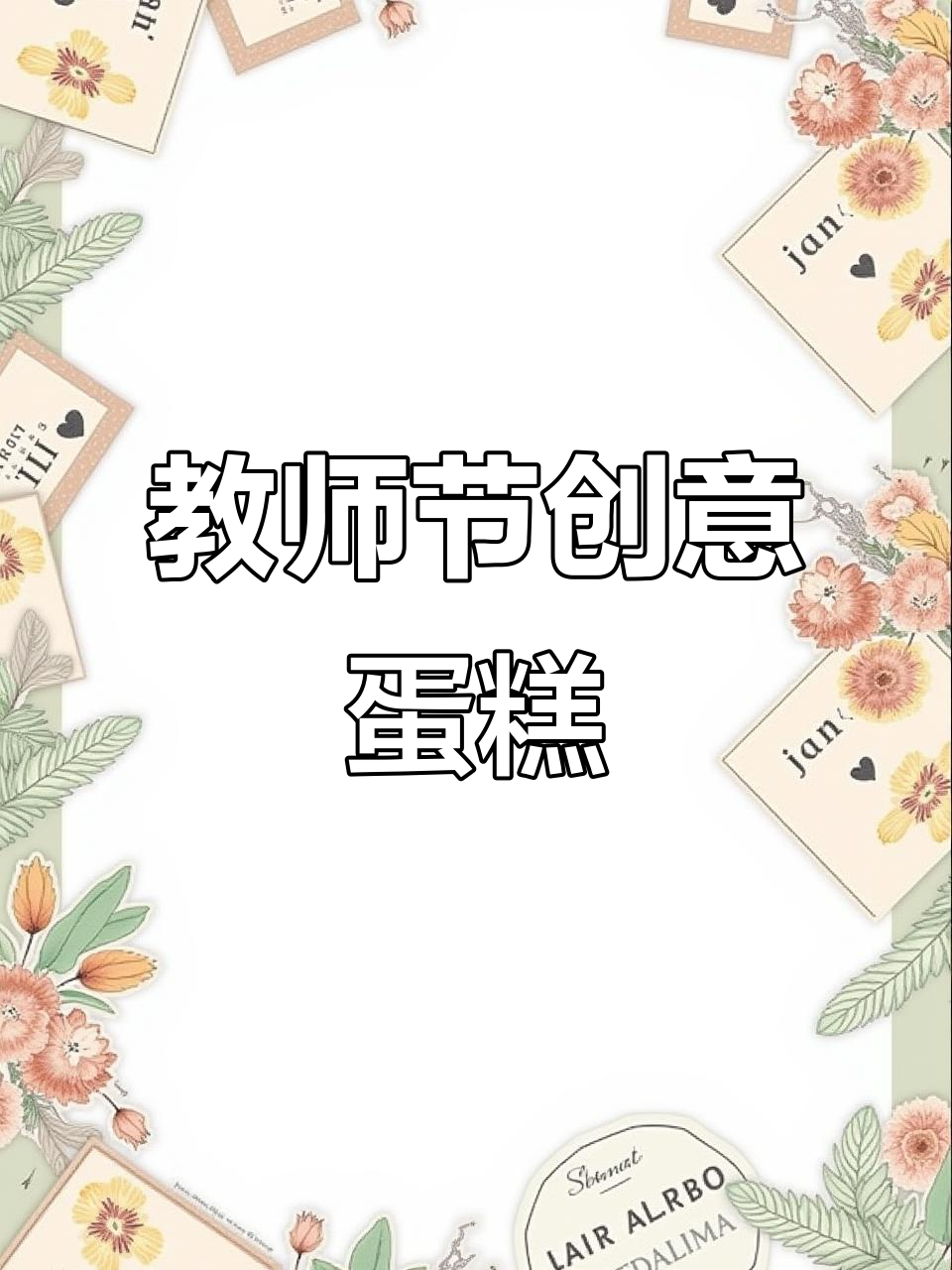 创意教师节蛋糕,纯动物奶油打造独特美味