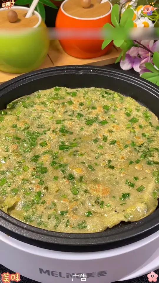 纯荞麦面粉，没有一滴小麦粉 早餐吃什么 荞麦韭菜鸡蛋饼