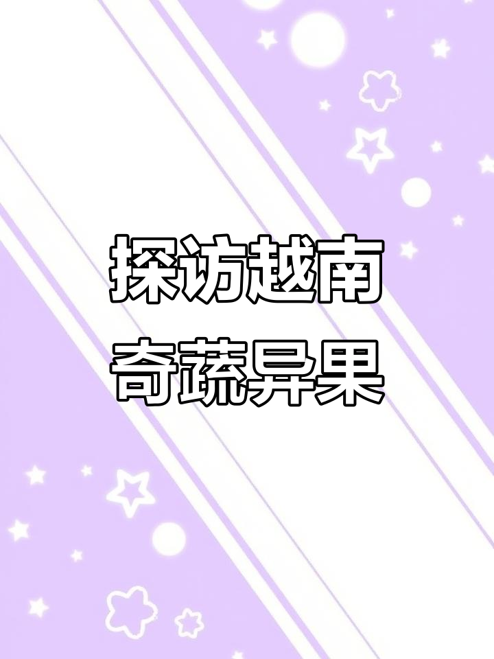 越南菜市场大揭秘:这些奇特蔬菜你见过吗?