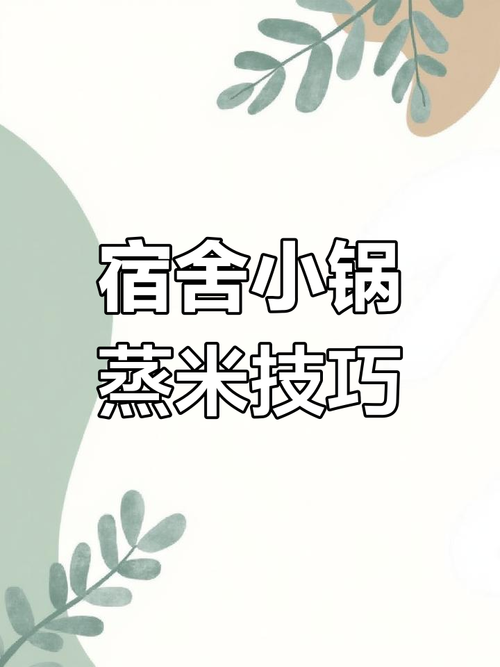 小锅蒸饭,轻松做出香喷喷的米饭!