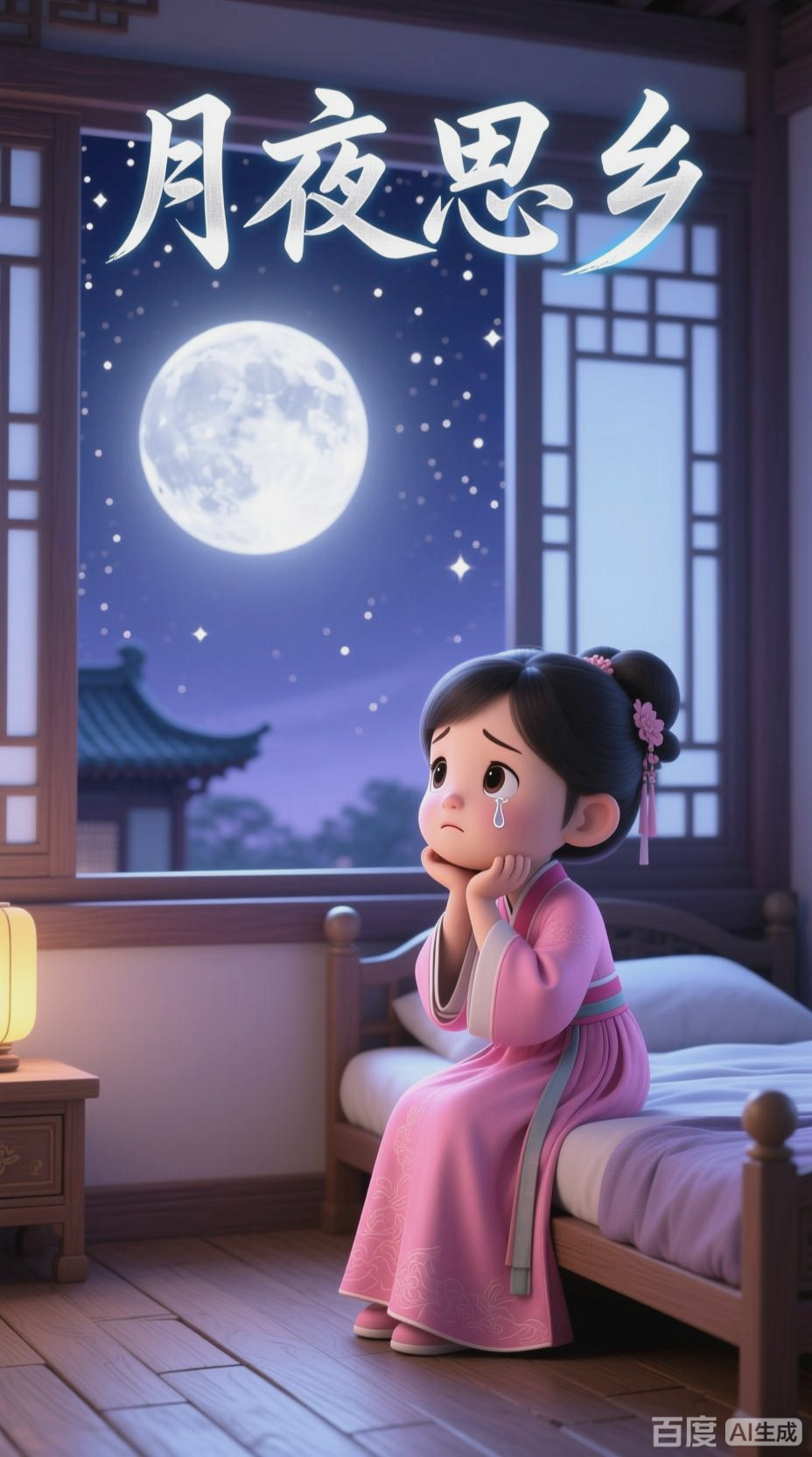 《静夜思》古诗词卡通演绎