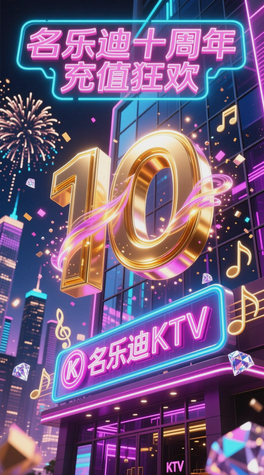 名乐迪KTV十周年,充值狂欢盛宴