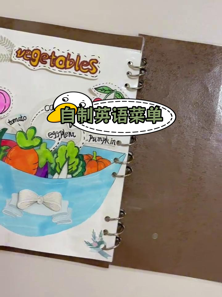 英语菜单手工DIY,画得真像!
