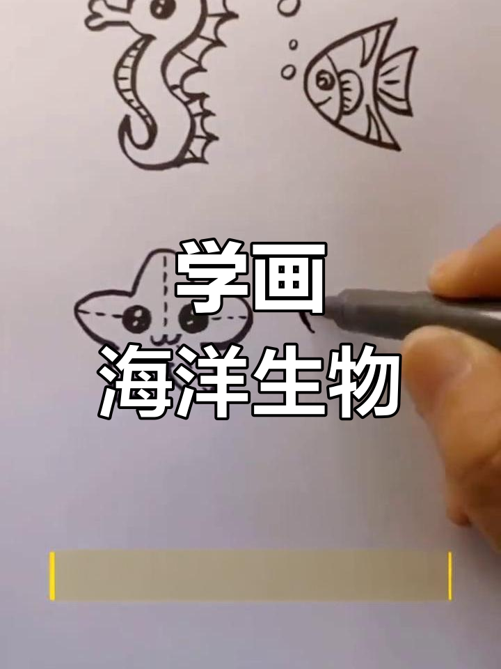 海洋动物简笔画,轻松学画