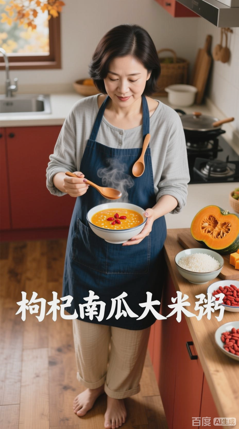 枸杞南瓜大米粥，养生食疗之选