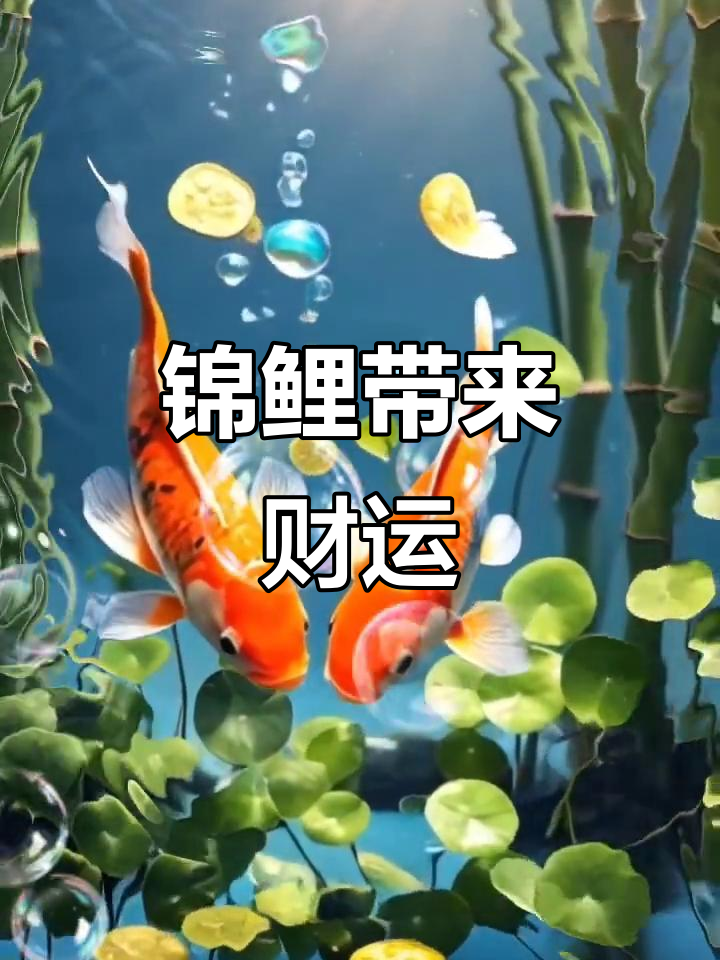 锦鲤鱼池的美丽与好运，招财壁纸带给你福气
