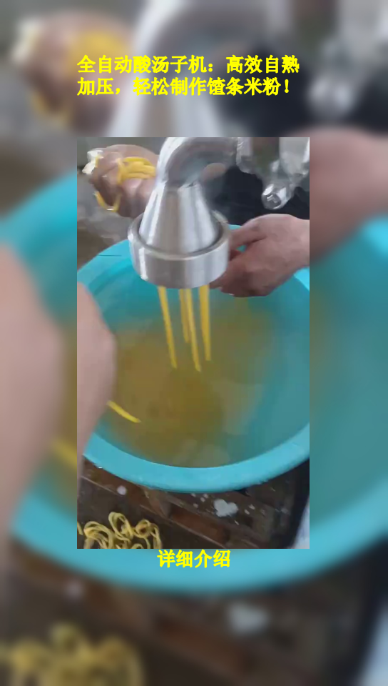 全自动酸汤子机:高效自熟加压,轻松制作馇条米粉!