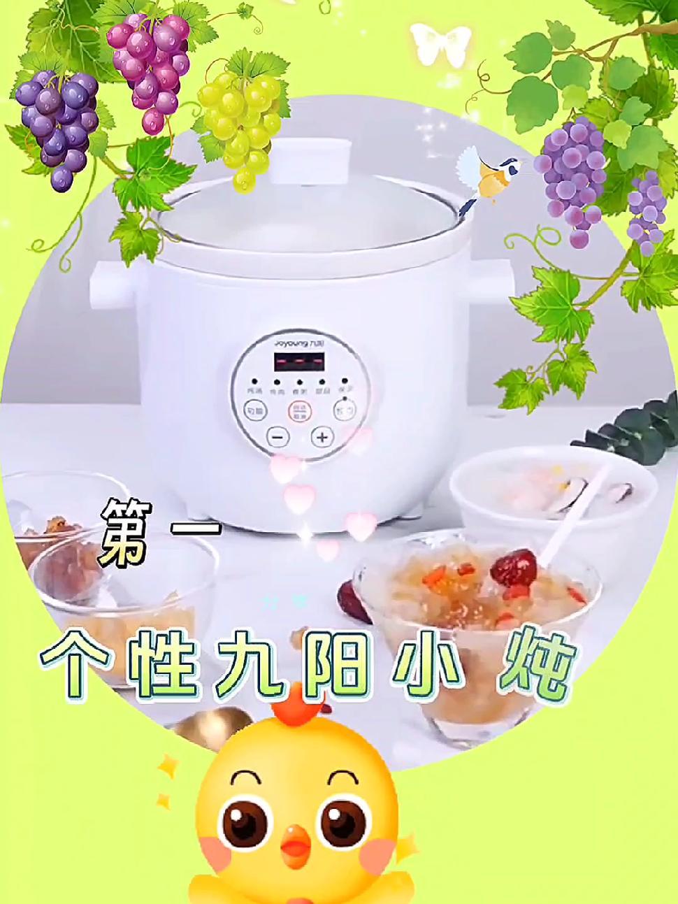 九阳电炖炖锅家用熬煮粥神器煲汤养生电砂锅陶瓷全自动bb炖盅小型 电炖锅 为你煲汤 喝出好气