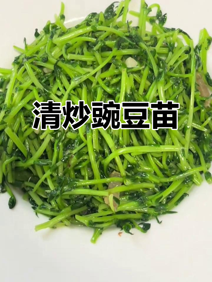 简单又美味!清炒豆苗,蒜香四溢让人食欲大开