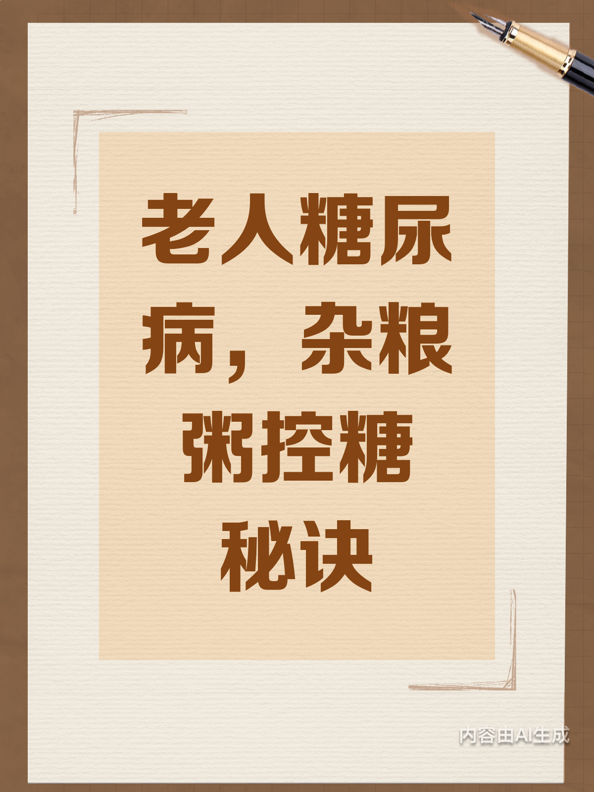 老人糖尿病,告别白粥!杂粮粥这样煮,控糖又健康