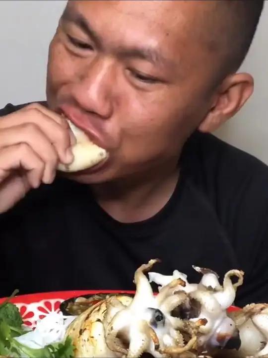 小苦瓜烤大虾烤墨鱼仔 美食抖音美食户外美食泰国美食内容启发搜索