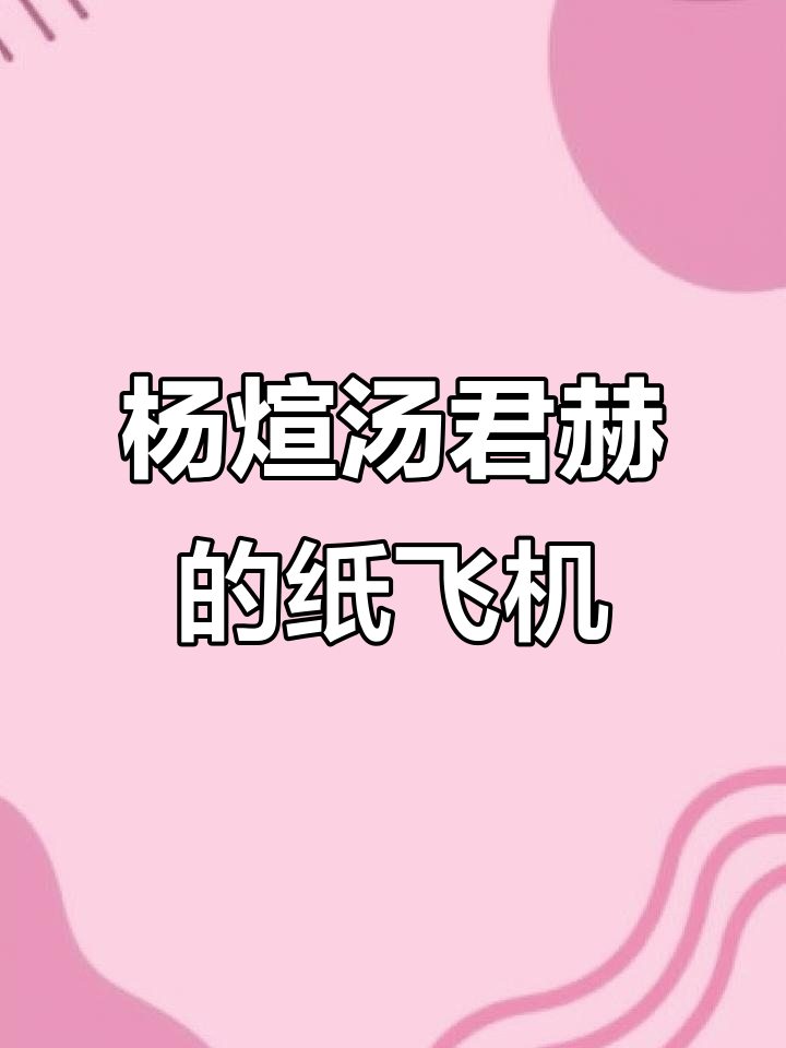 纸飞机与潭石:杨煊汤君赫的故事