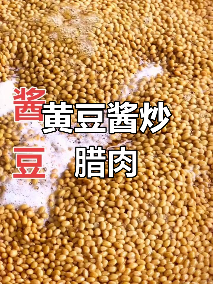 农村自制黄豆酱,炒腊肉青椒开胃下饭