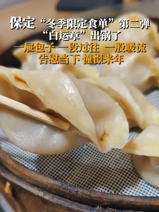 保定“冬季限定食单”第二弹。“白运章”出锅了~一屉包子,一段过往 一股暖流。告慰当下,憧憬