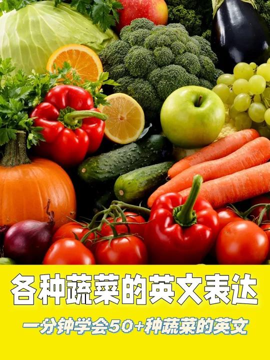 各种蔬菜用英语怎么说?