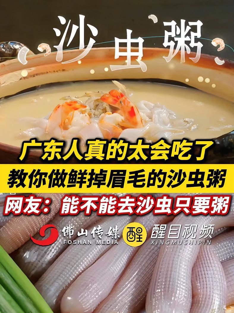 广东人真的太会吃了,教你做鲜掉眉毛的沙虫粥,网友:能不能去沙虫只要粥!(编辑:谭泳欣;责编