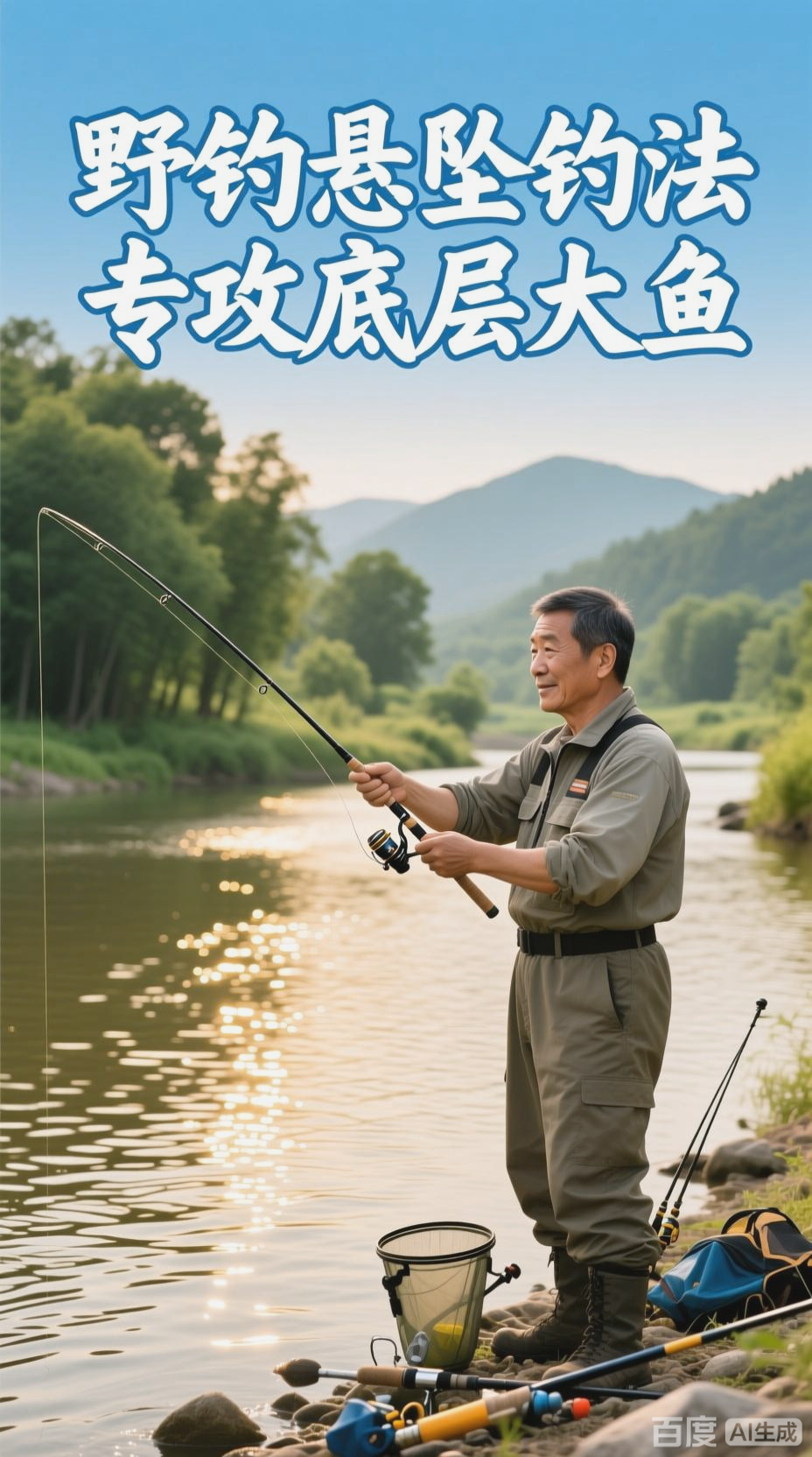 野钓悬坠钓法，新手快速上手