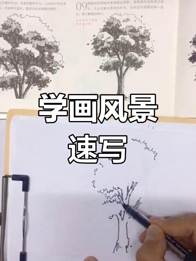 风景速写临摹技巧教程
