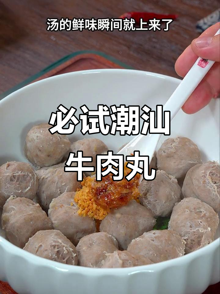 潮汕牛肉丸汤,鲜美无比!葱油蒜头酥让每一口都满足
