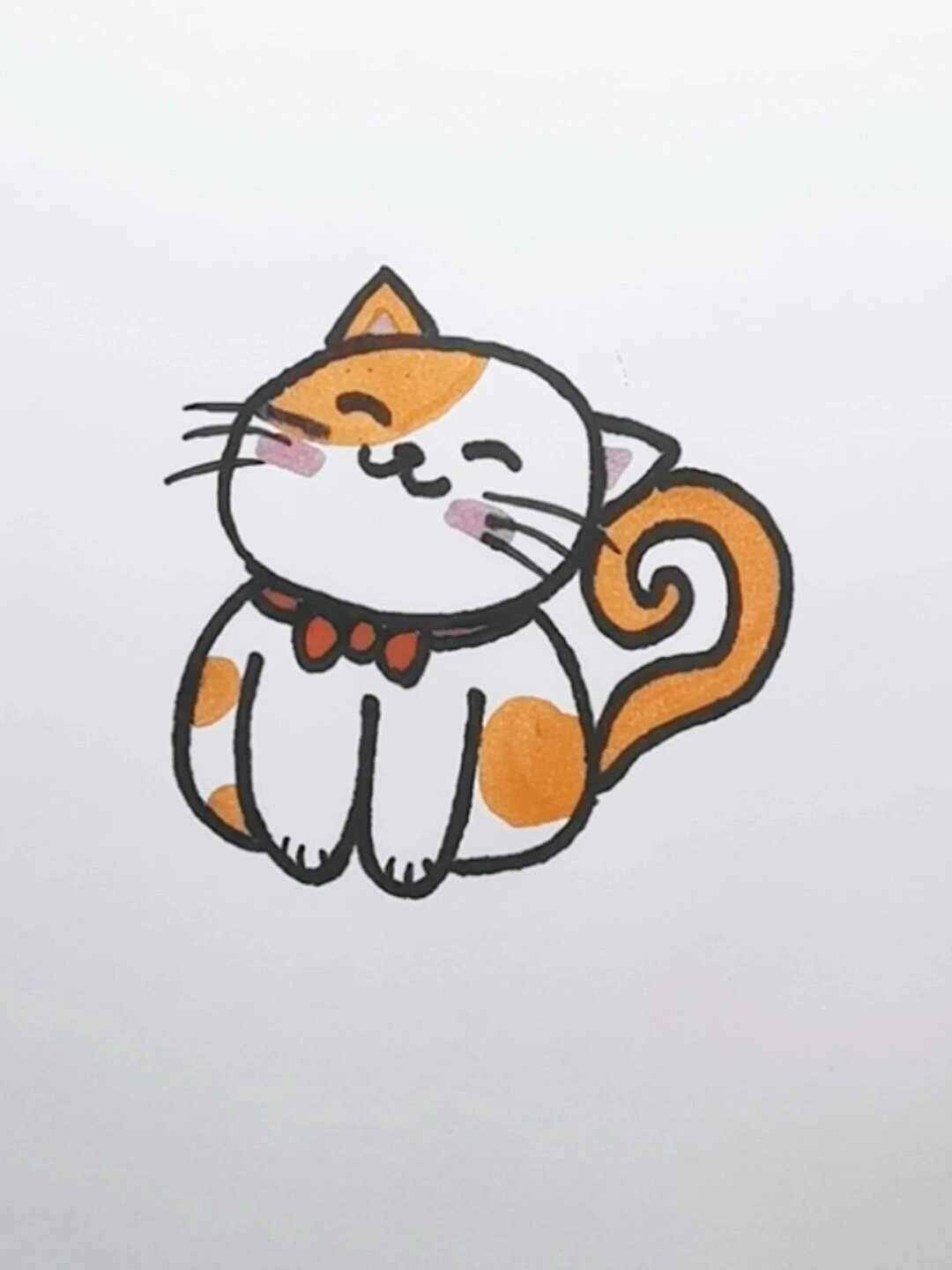 超简单的小猫咪简笔画