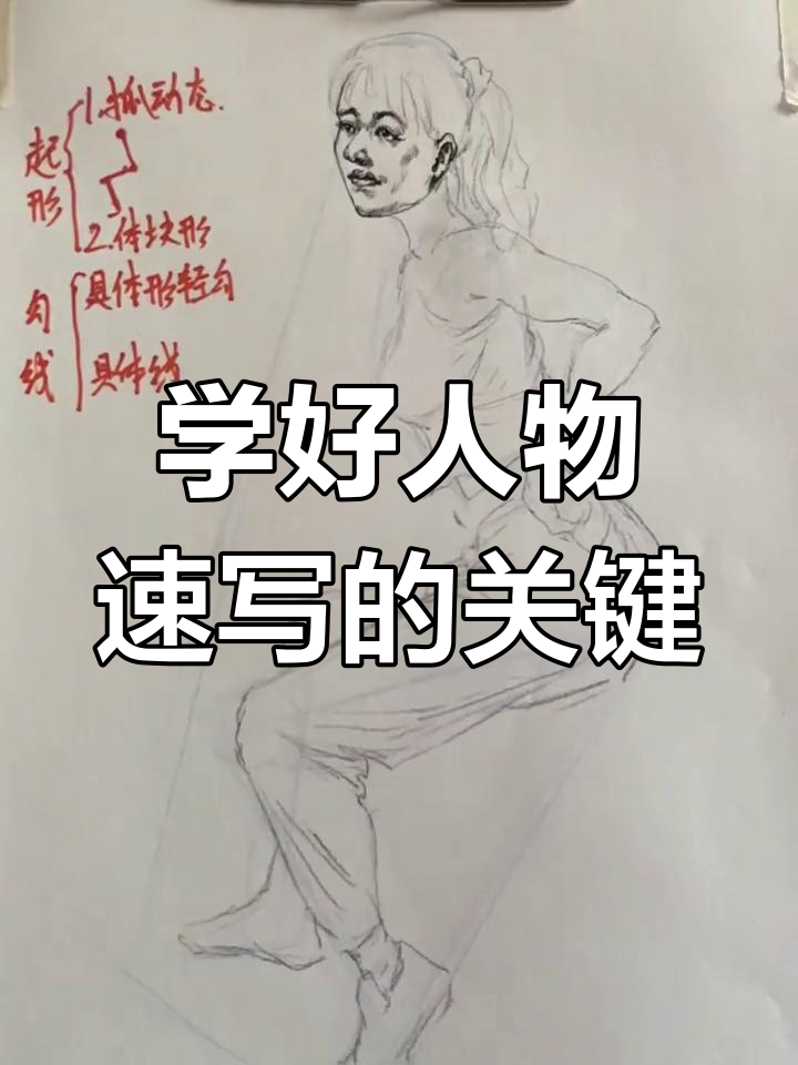 人物速写全步骤解析:从动态到黑白节奏调整