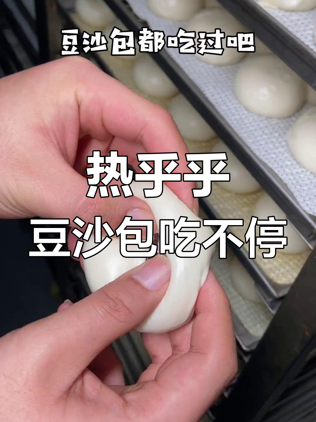 刚出锅的豆沙包,热腾腾的让人无法抗拒!
