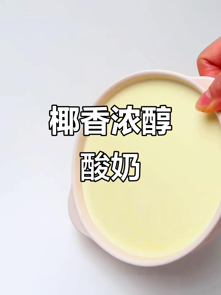 椰汁酸奶,浓郁奶皮,搅一搅超美味!