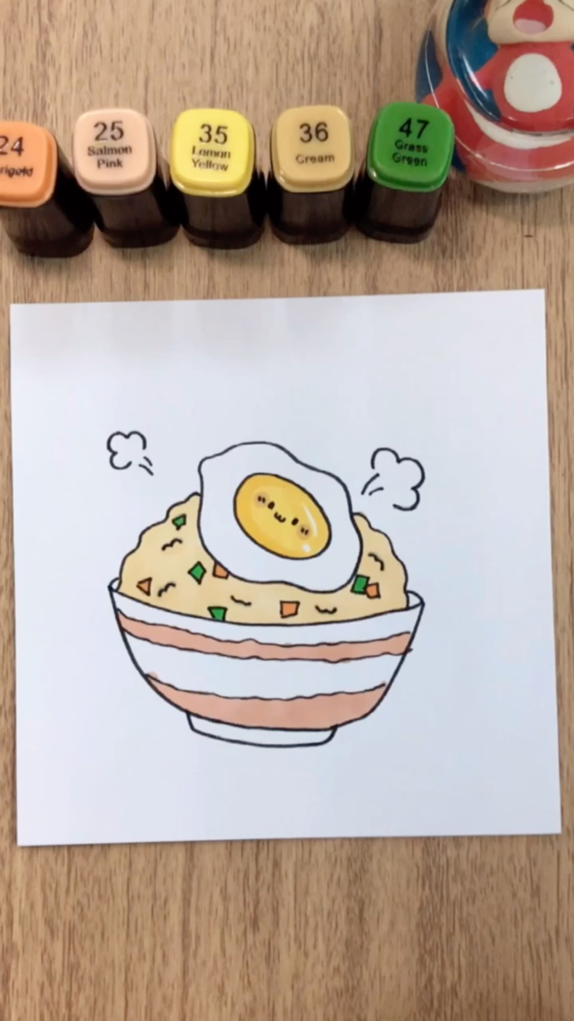 酱油炒饭 简笔画