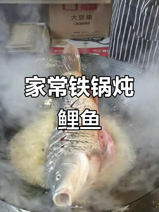 铁锅炖大鲤鱼,家常做法全揭秘