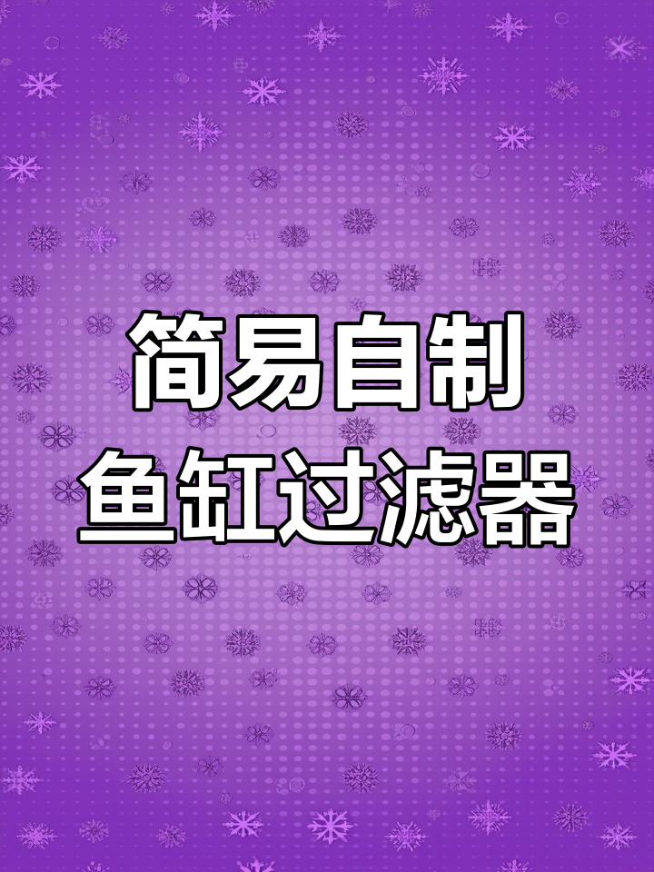 自制鱼缸循环水与过滤系统,简单又实用
