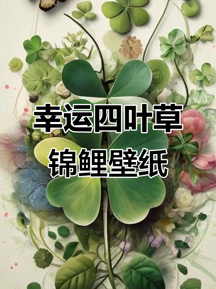 四叶草与锦鲤的动态壁纸,带来好运连连