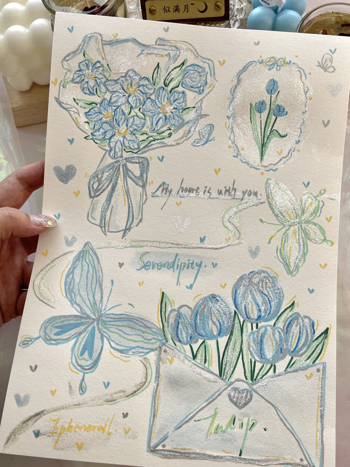 沉浸式速画丙烯马克笔 郁金香花束