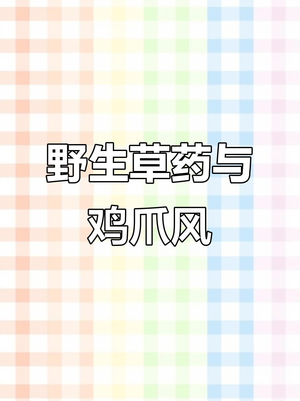 乡村草药与鸡爪风的奇妙故事