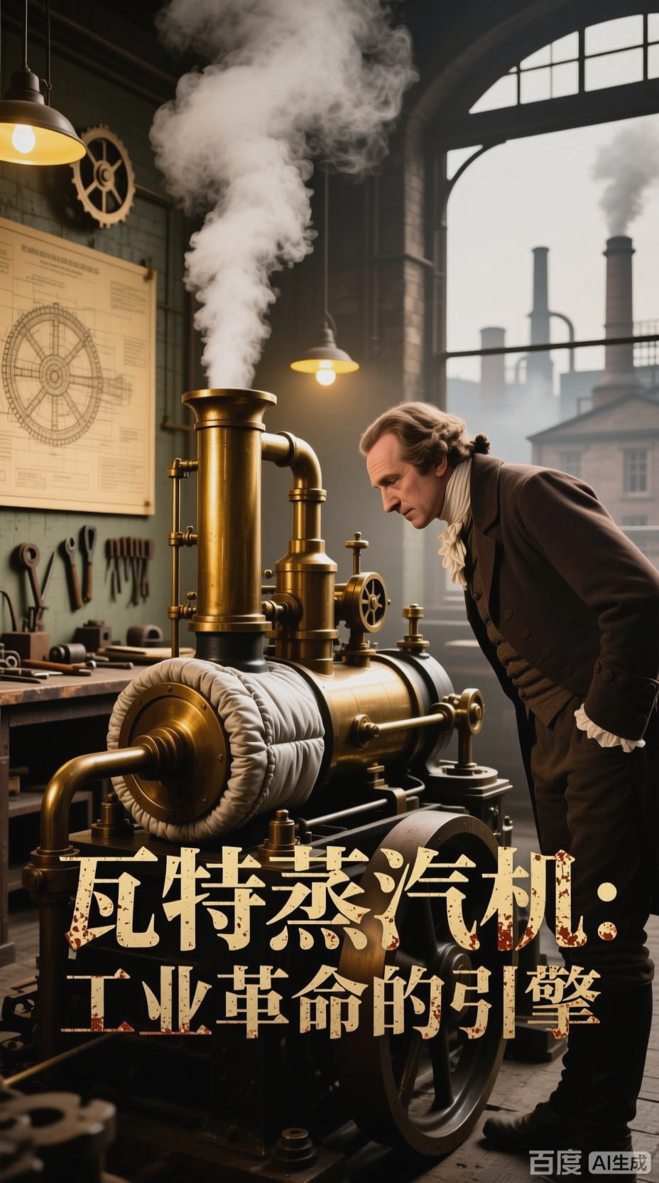 瓦特蒸汽机，工业革命的引擎