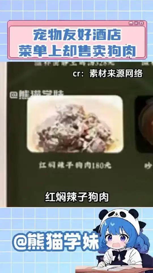 表面上是宠物友好酒店,背地里却在菜单上写卖狗肉