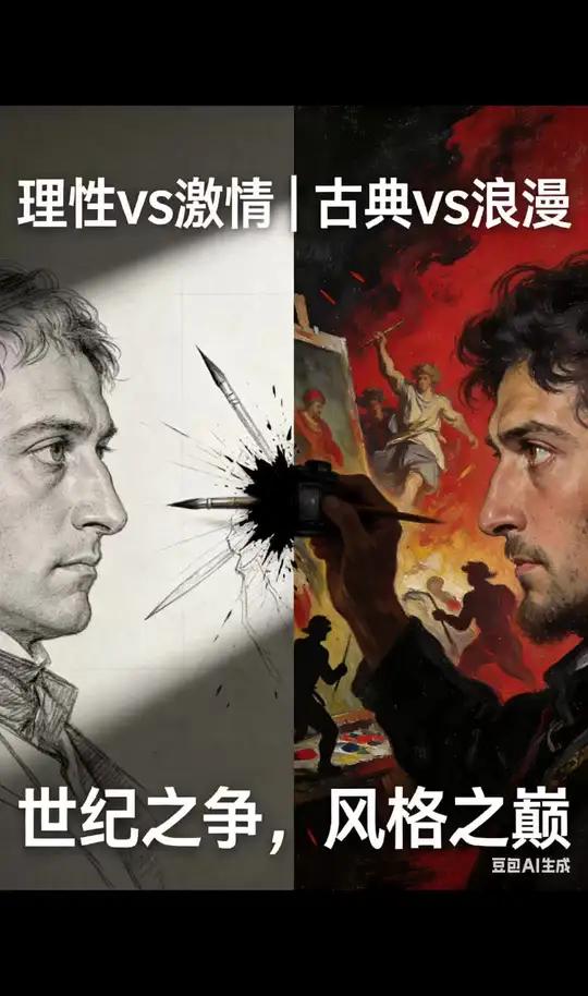 新古典主义与浪漫主义之争 #艺术史##艺术故事 #艺术普及#浪漫主义