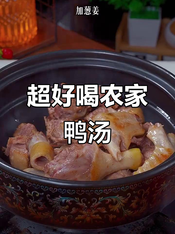 农家散养鸭汤，炖出满满香气，秋冬必备美味