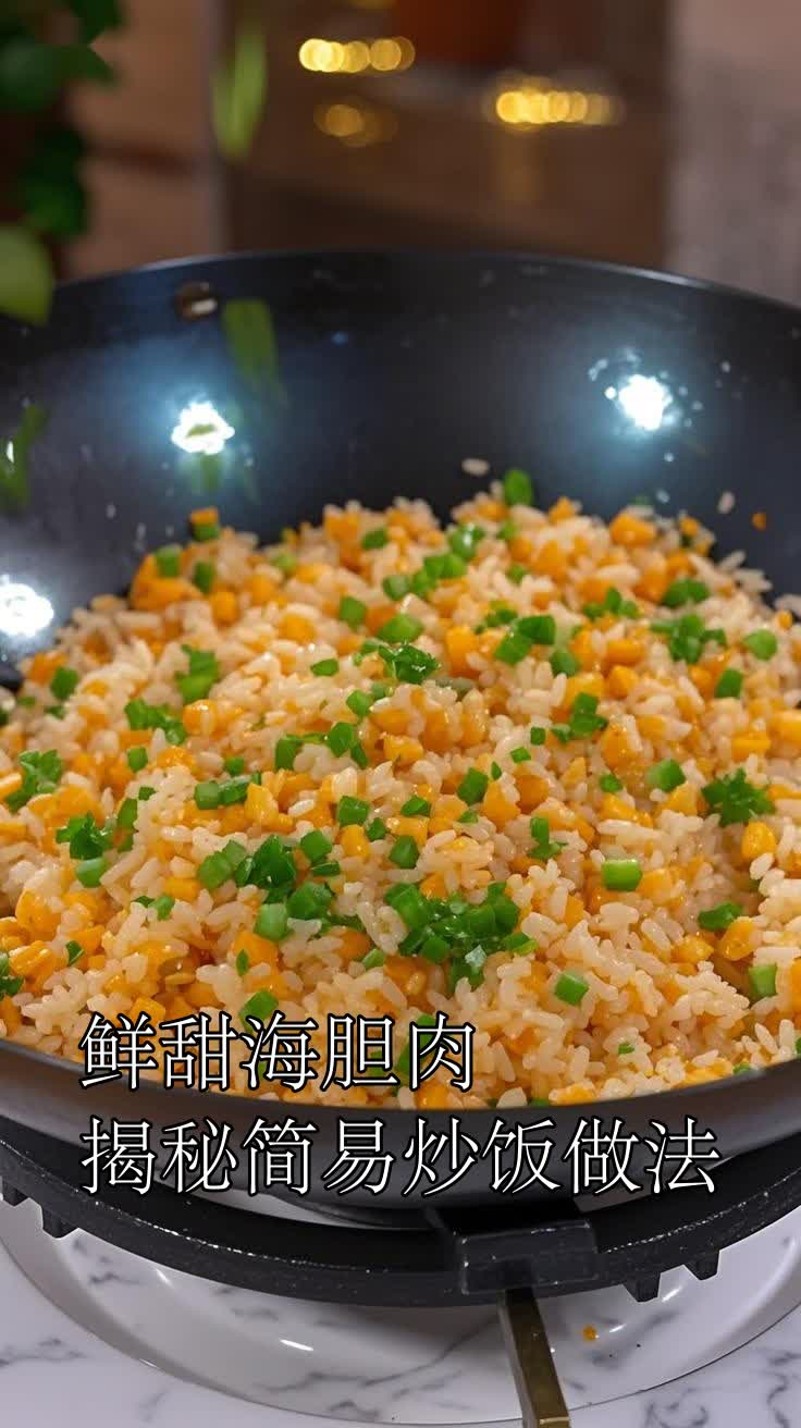 鲜甜海胆肉,揭秘简易炒饭做法