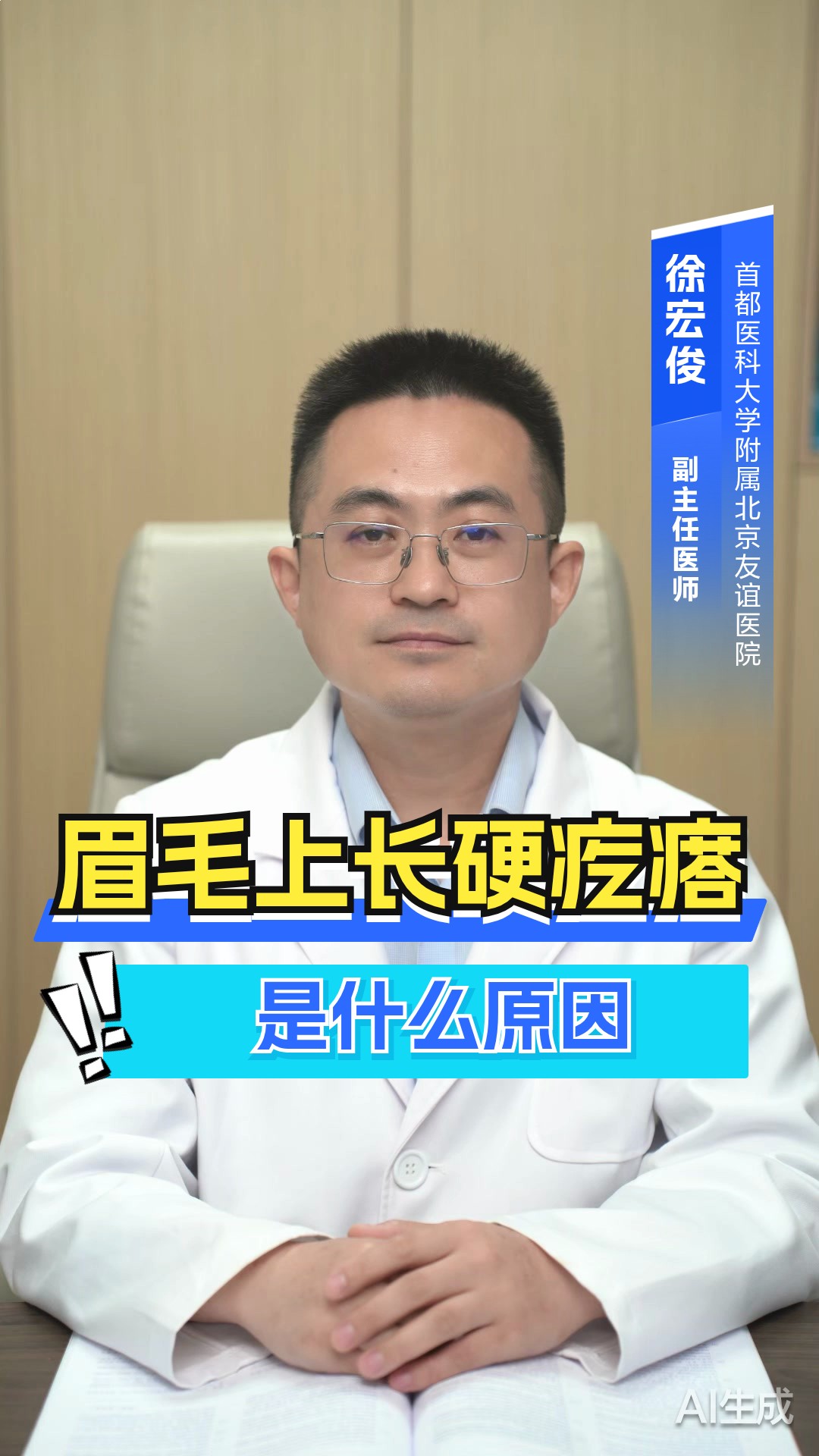 眉毛上长硬疙瘩是什么原因?